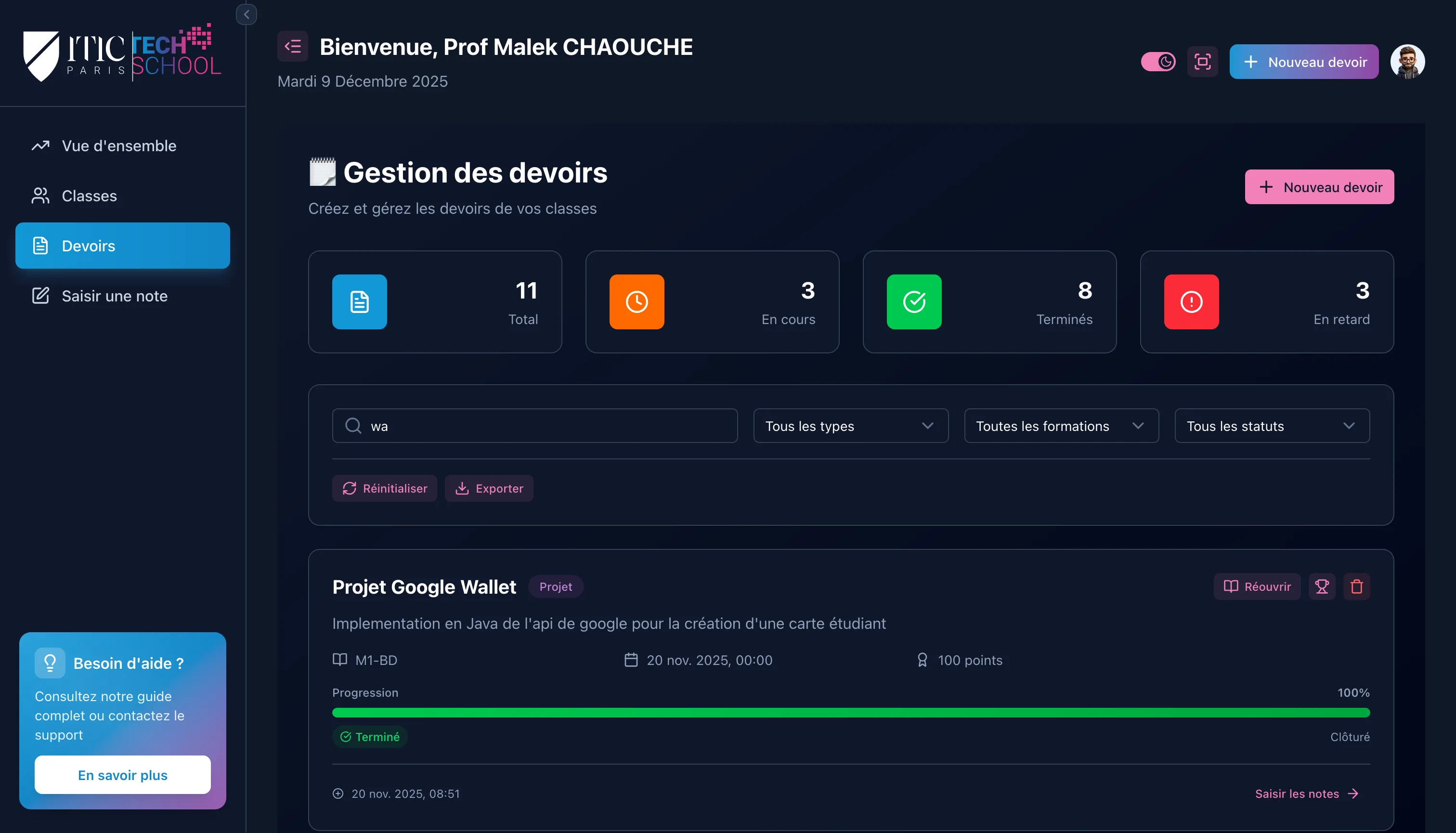 ITIC PARIS Teacher Companion